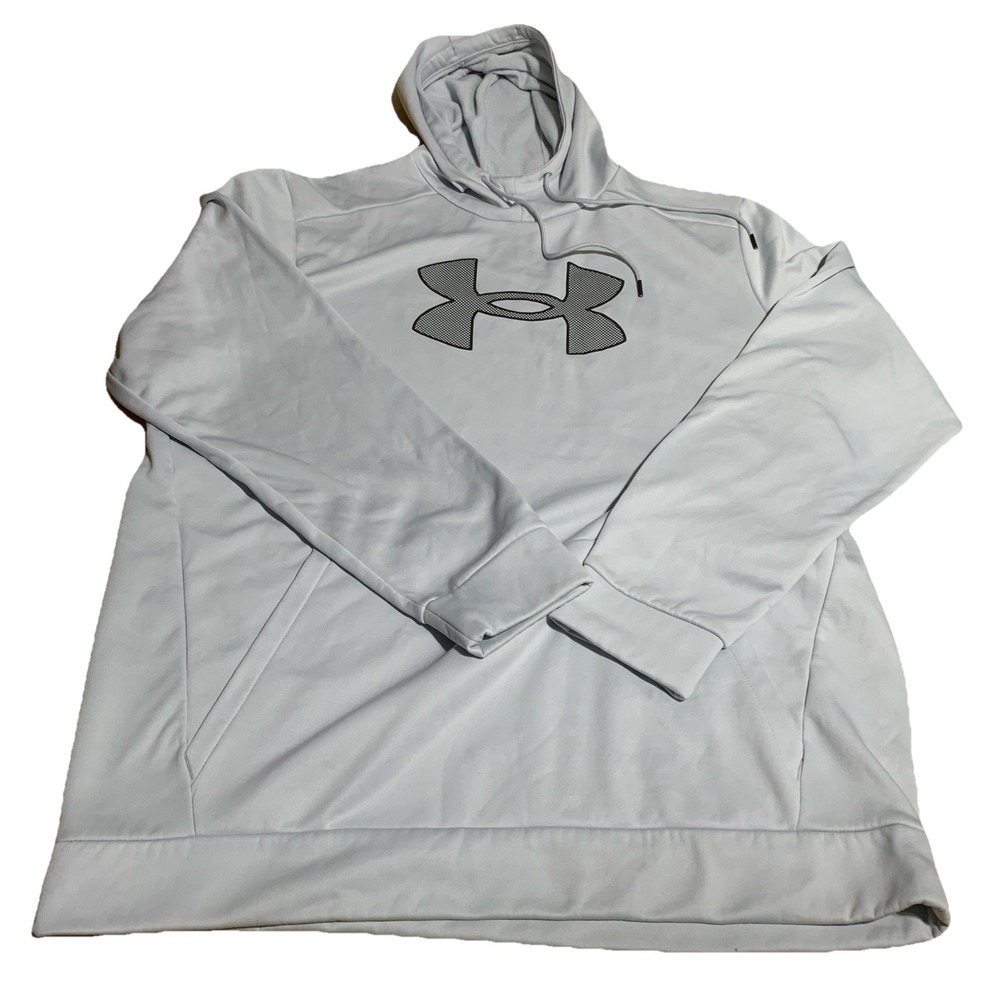 Under Armour Hoodie Men's XXLT Heather Gray Loose Logo Pullover